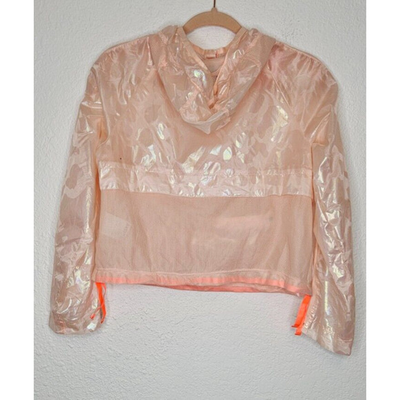Nike Jacket Girls Large Pink Clear Tech Pack Hooded Hiking Fold Up Rain Coat - Picture 5 of 9